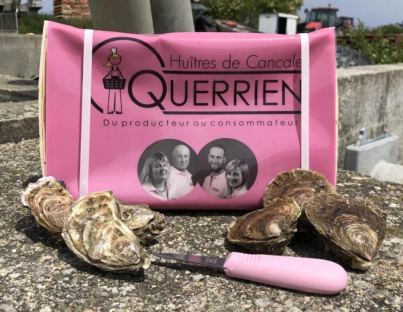 Livraison à domicile de bourriches d'huîtres et d'accessoires de l'entreprise Querrien à Cancale